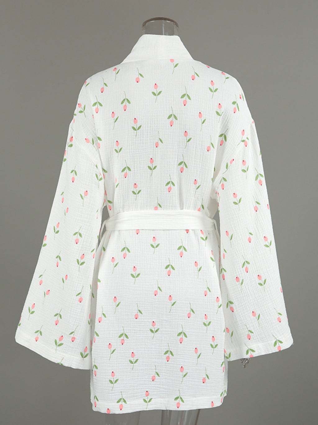 Floral Print Lightweight Lounge Nightgown, back view
