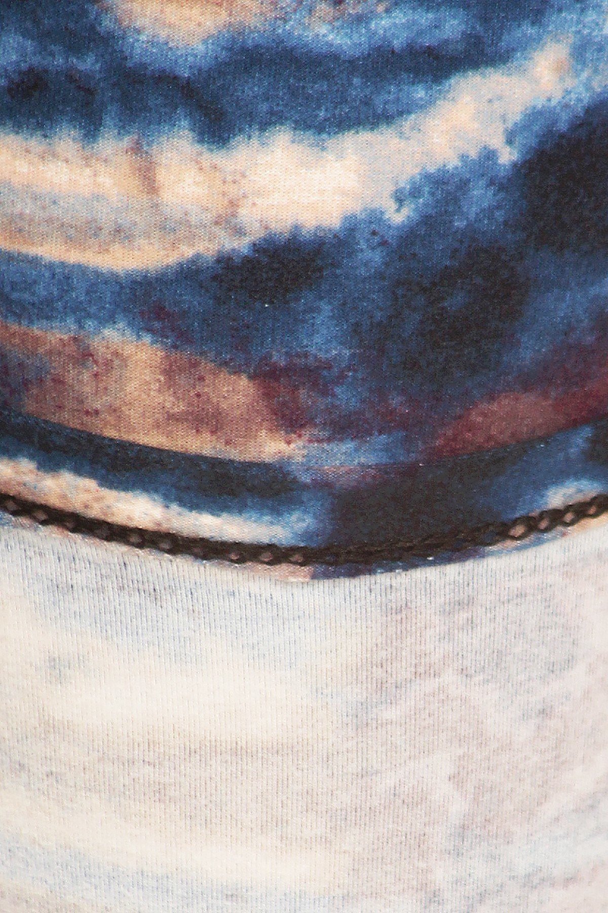 Close-up of Tie-Dye High-Waist Full-Length Yoga Leggings with blue, brown, and white pattern