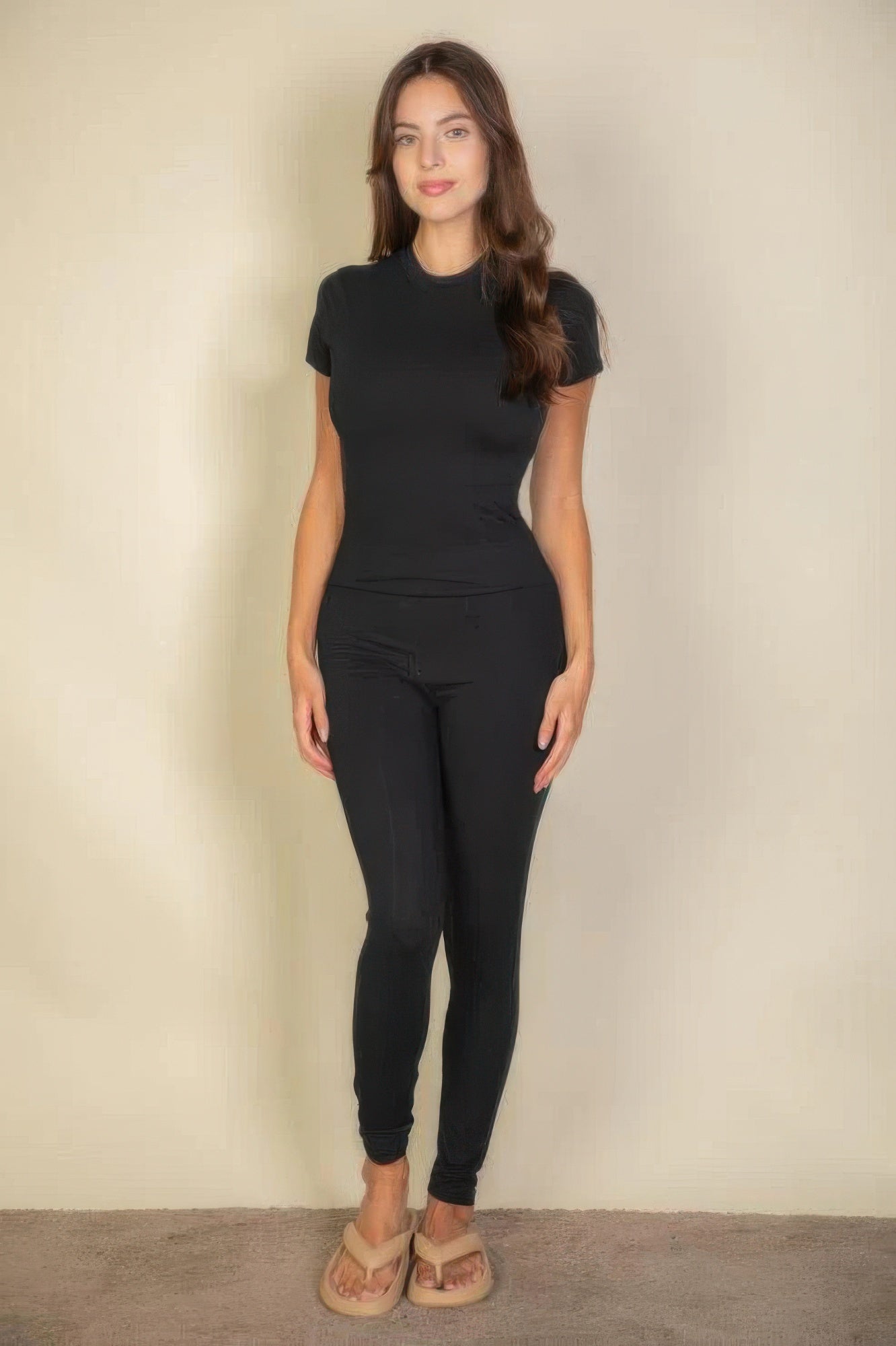 Black Basic Solid Leggings