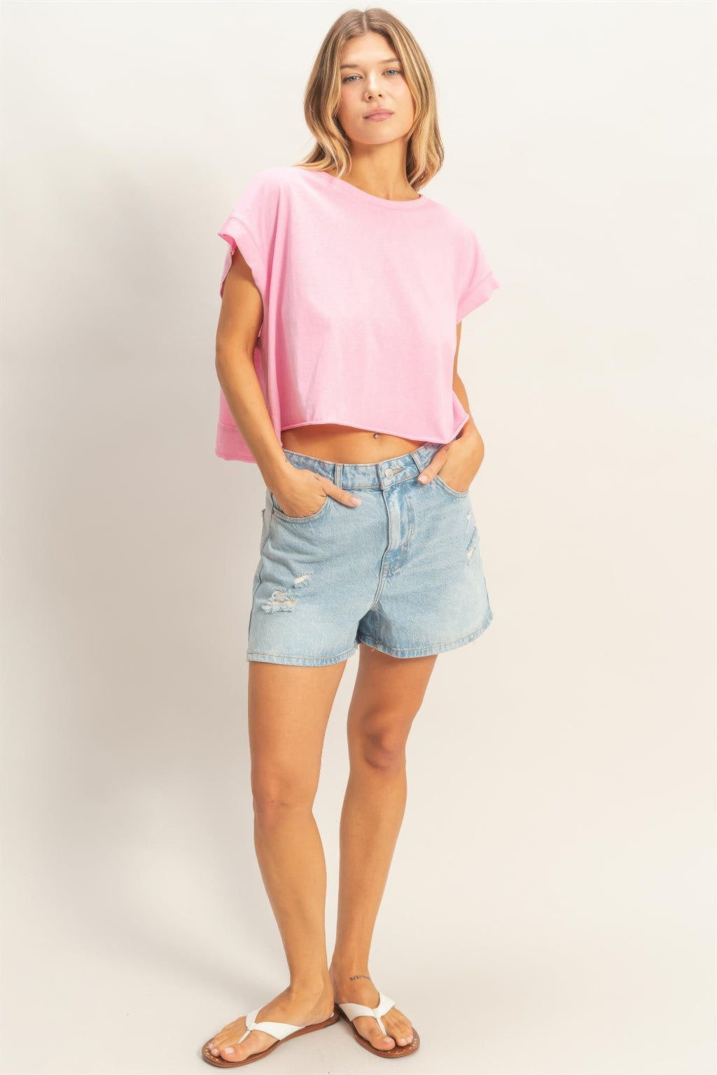 Petal Rose Boxy Cropped Tee