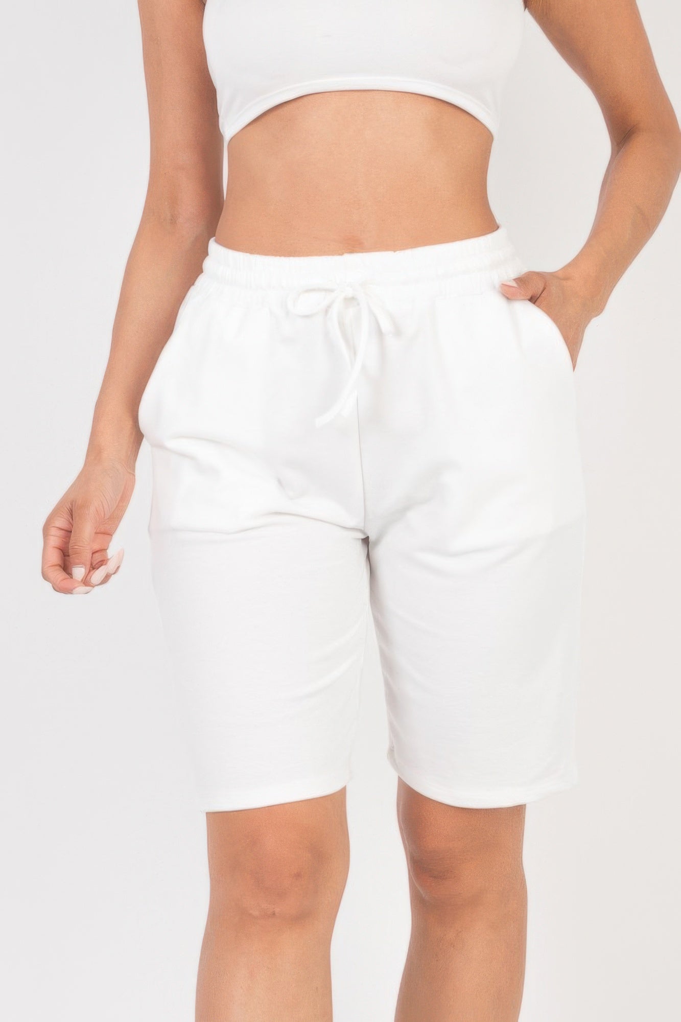Smocked-Waist Bermuda Shorts