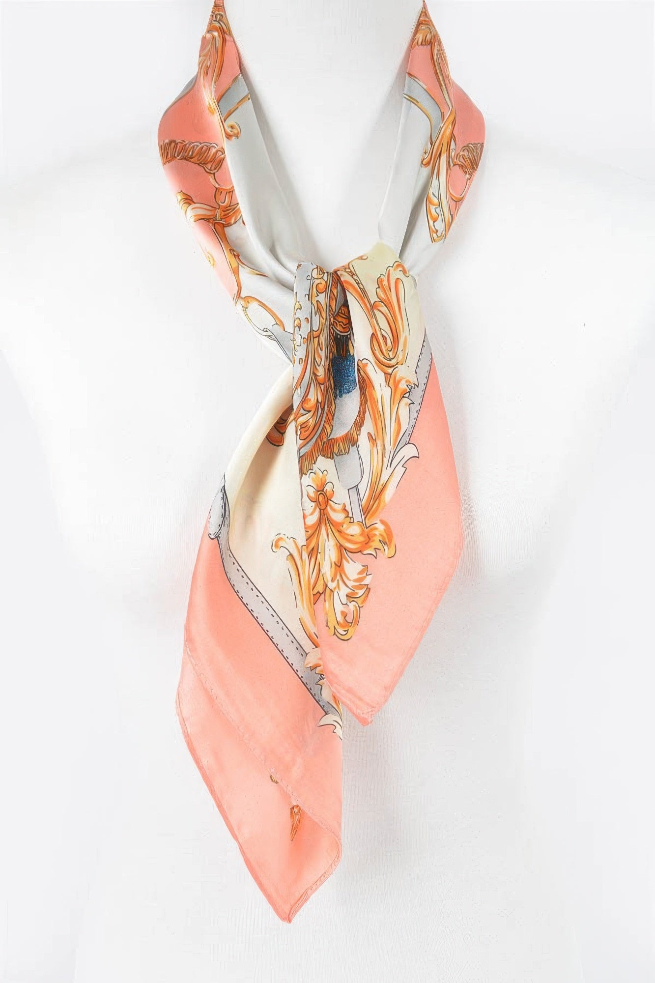 Multi Print Bandana tied around a white mannequin neck