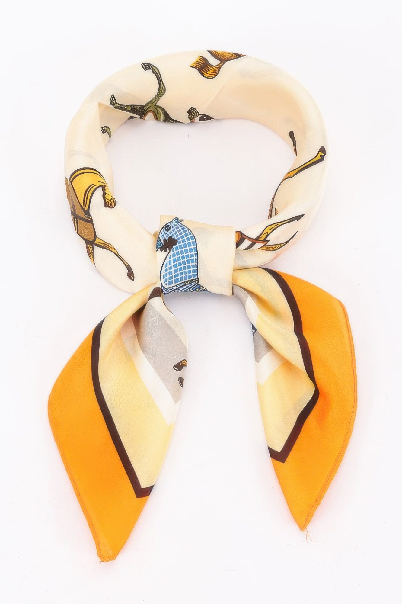 Multi Print Bandana with a horse and carriage pattern