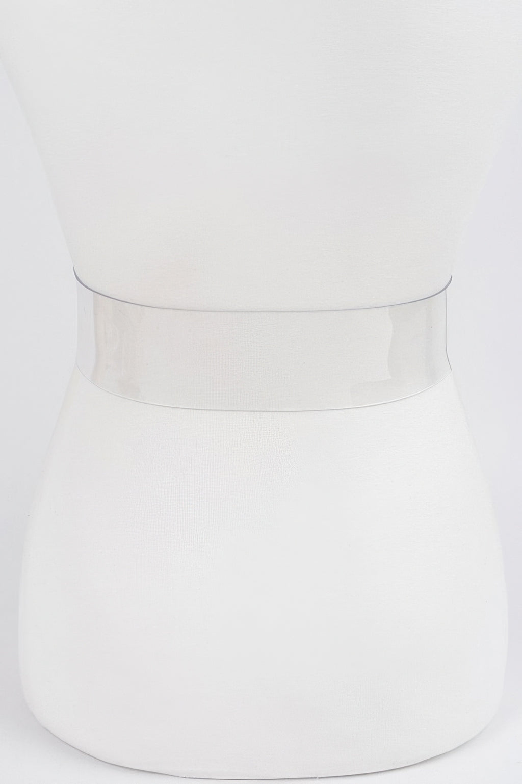 Transparent Metal Buckle Belt on a white mannequin