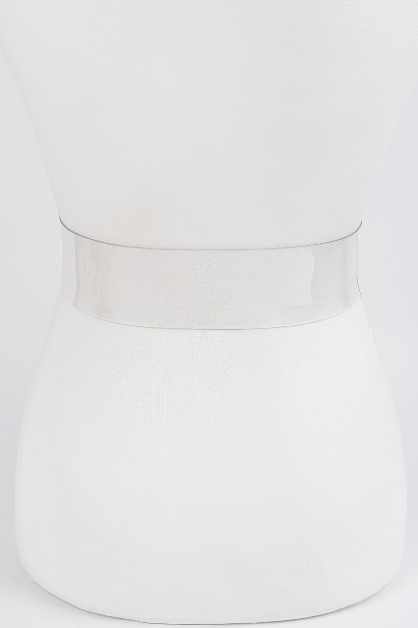 Transparent Metal Buckle Belt on a white mannequin