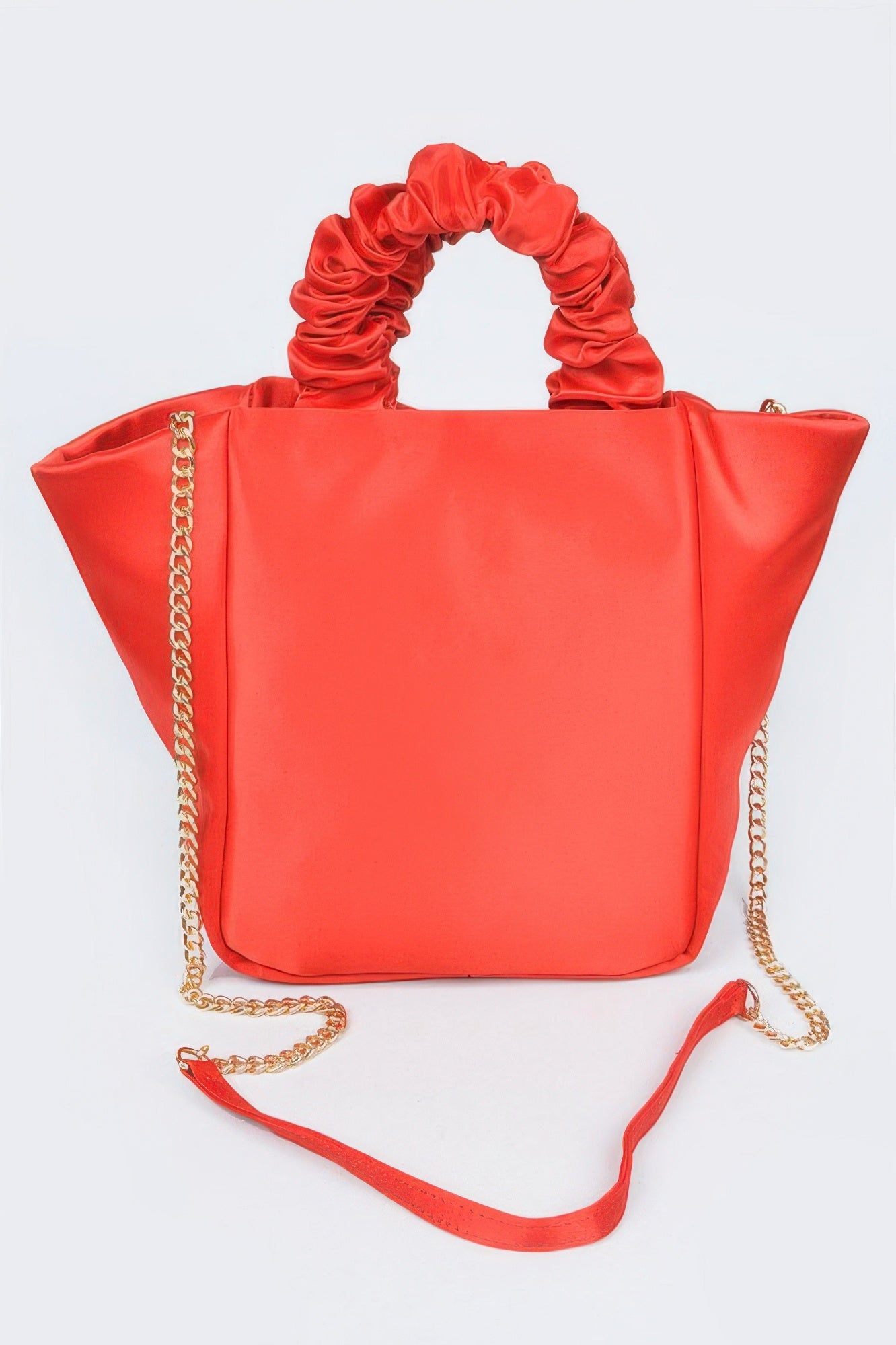 Satin Tote Bag with chain