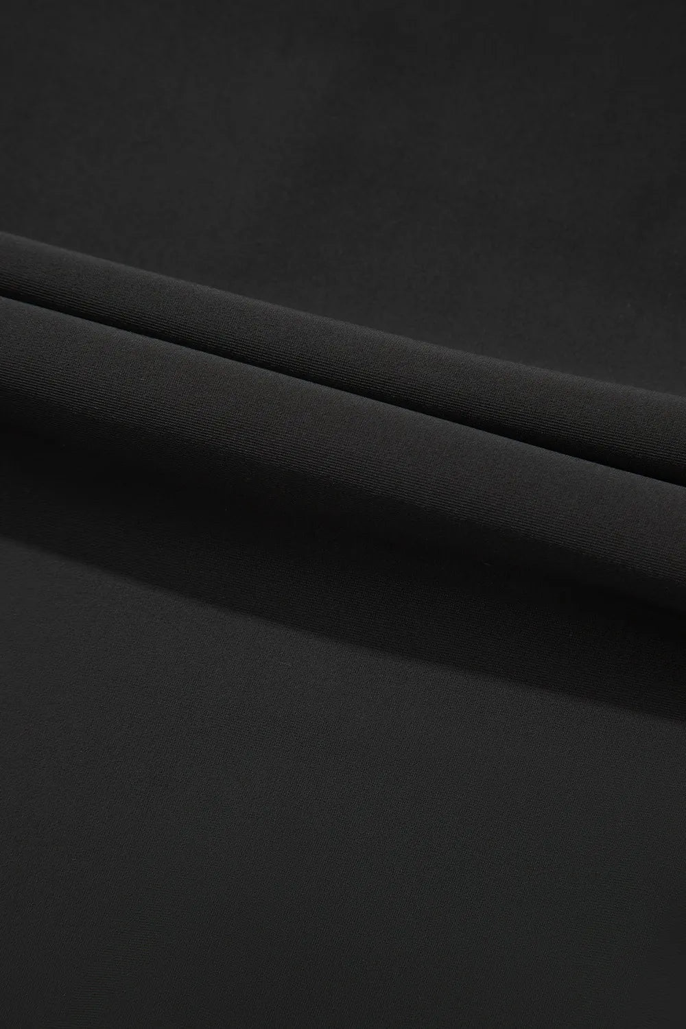 Close up of black fabric for Color Block Padded Square Neck One Piece Swimsuit